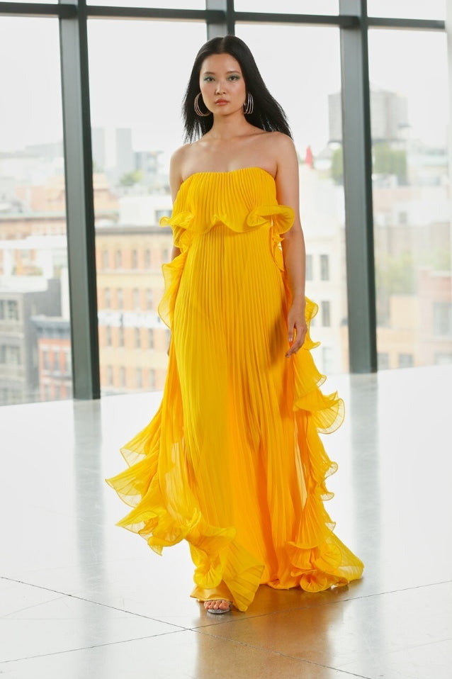 Strapless Ruffle Gown - Park Lane Styling & Consulting