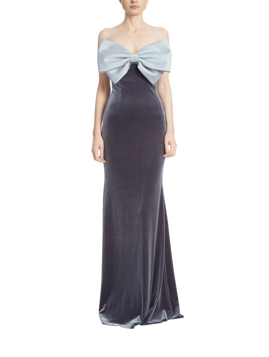 Strapless Stretch Velvet  Gown - Park Lane Styling & Consulting