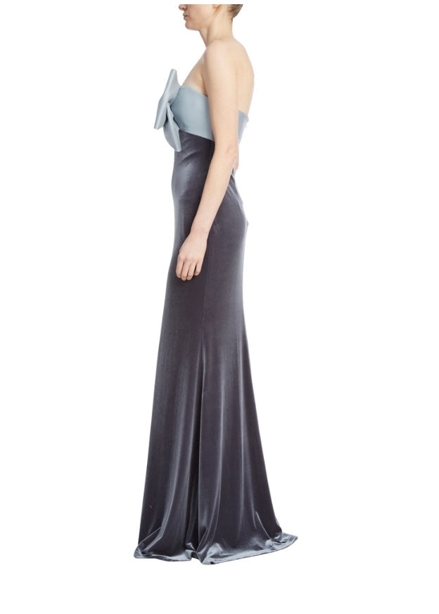 Strapless Stretch Velvet Gown - Park Lane Styling & Consulting