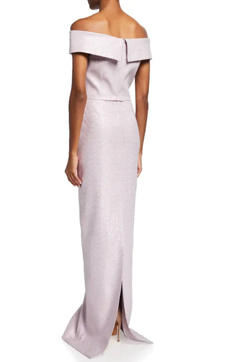 Off - Shoulder Metallic Column Gown - Park Lane Styling & Consulting