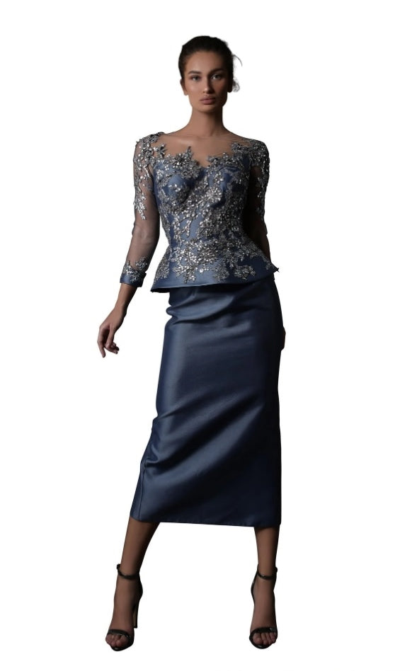 SEQUINED SHEER BATEAU SHEATH DRESS - Park Lane Styling & Consulting