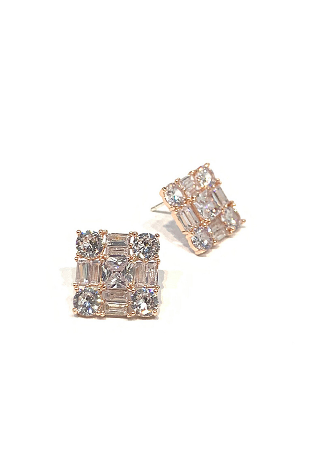 Lexi square stud, Rose Gold finish - Park Lane Styling & Consulting