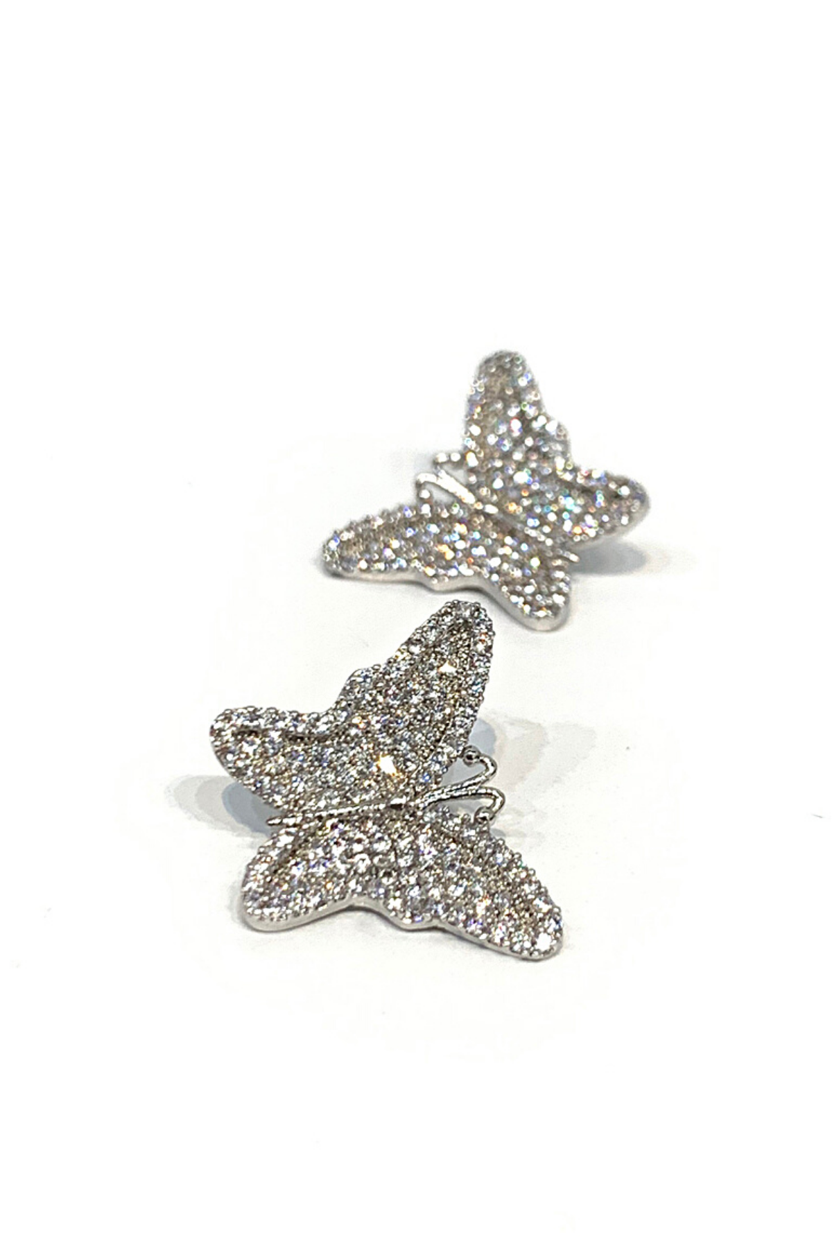 Mae butterfly stud, White Gold finish - Park Lane Styling & Consulting