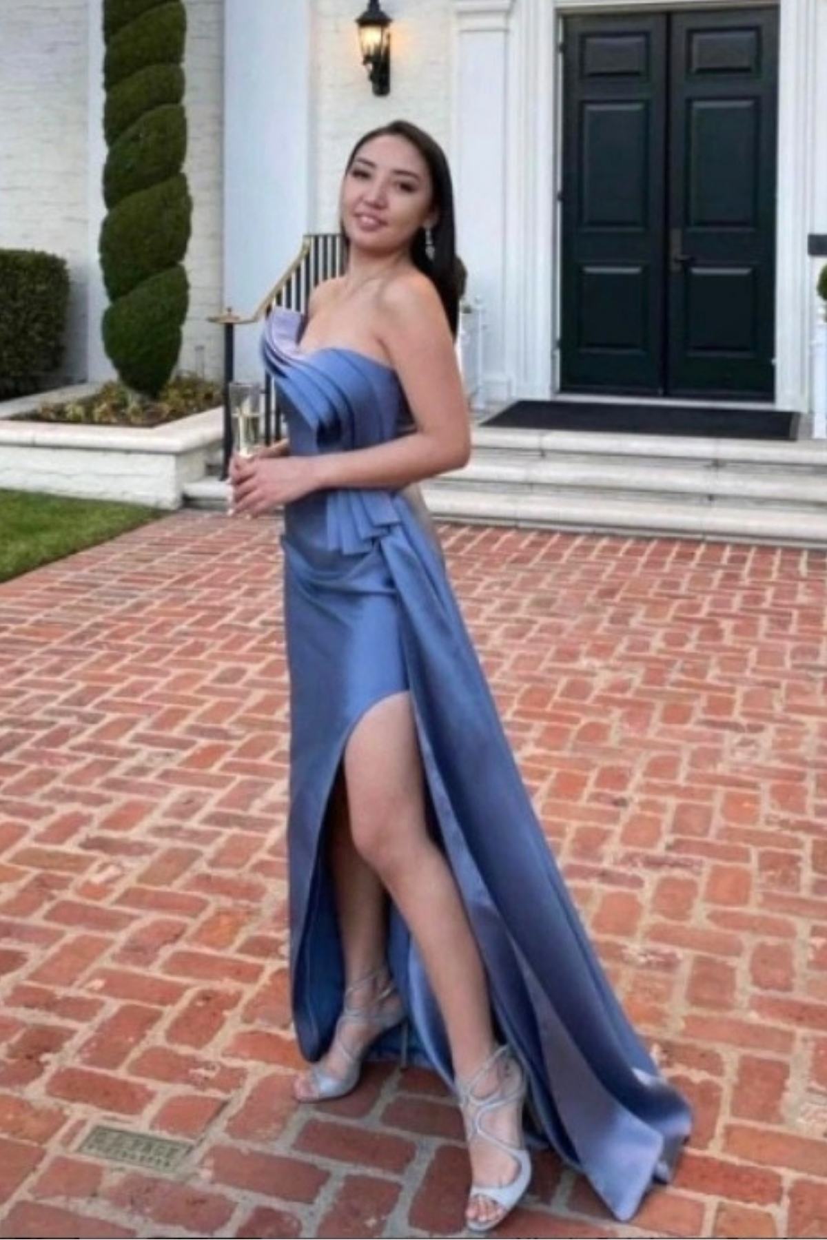 Strapless Tiered Long Gown - Park Lane Styling & Consulting