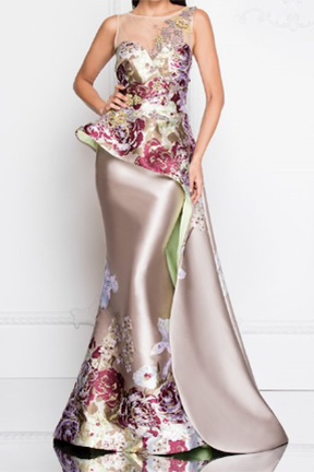 Terani Multi Color Illusion Bateau Mermaid Dress - Park Lane Styling & Consulting